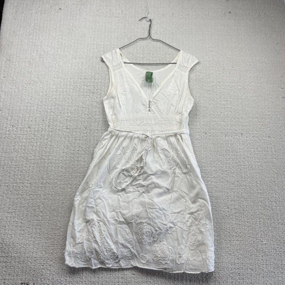 Sidecar Summer Dress Cottagecore Romantic Boho Embroidered Folk White Read